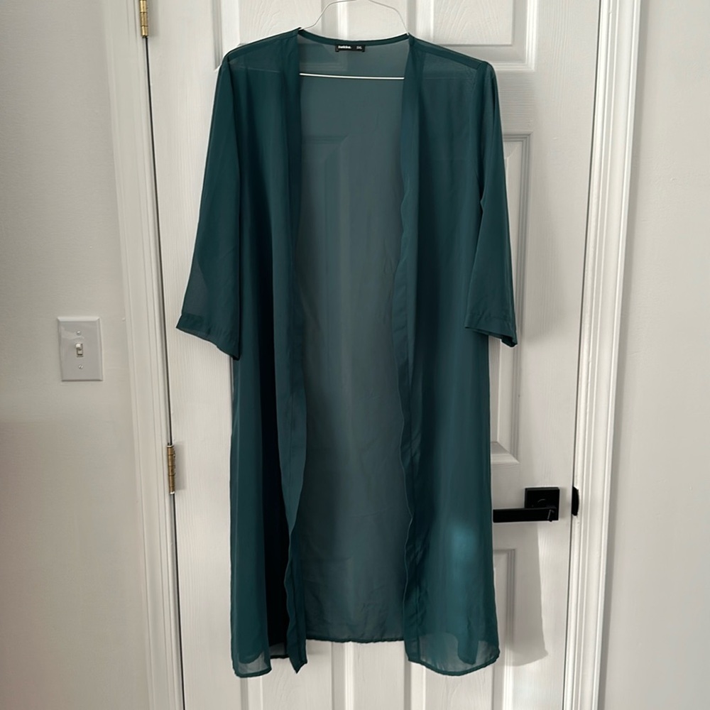 Long 3/4 sleeve sheer shrug worn once